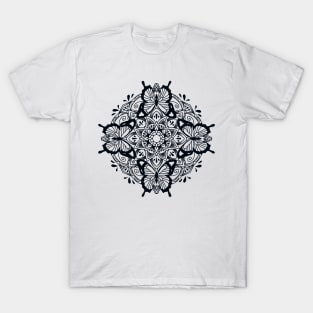 Butterfly Mandala Design T-Shirt